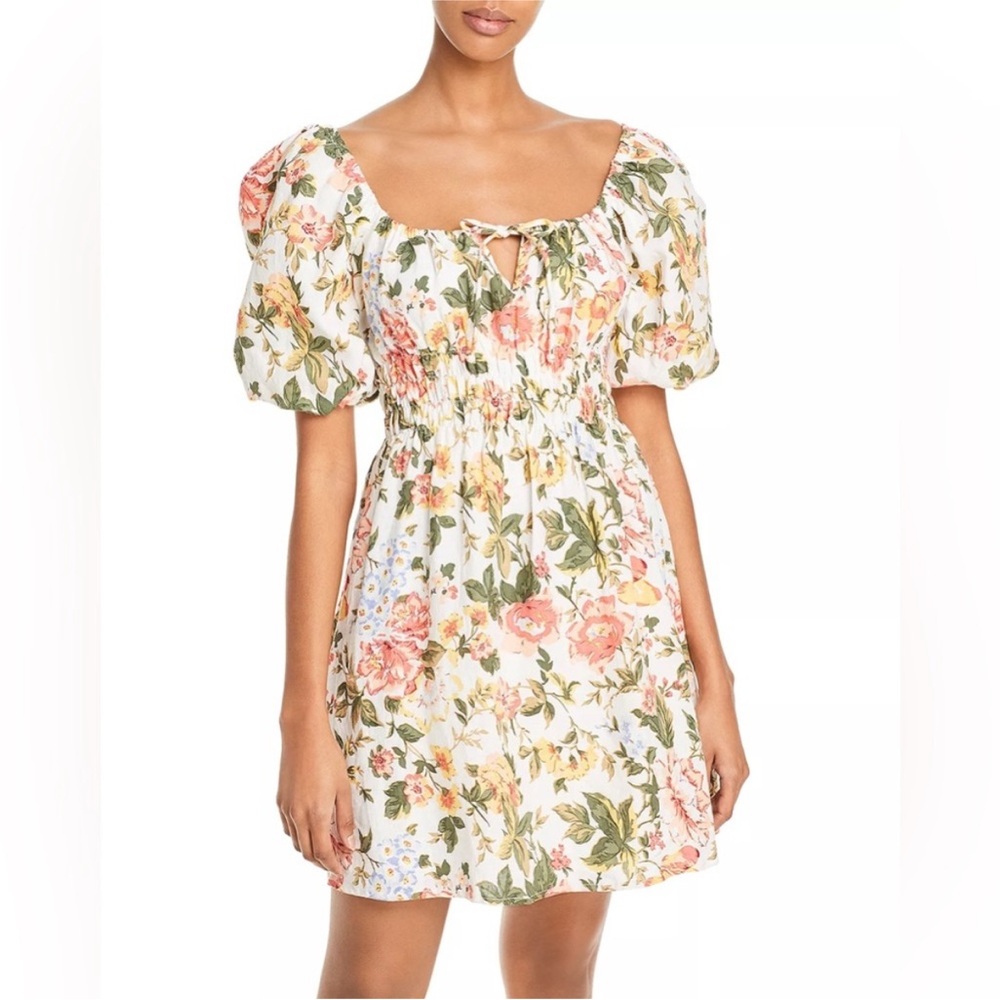 Faithfull The Brand Floral Puff Sleeve Dress